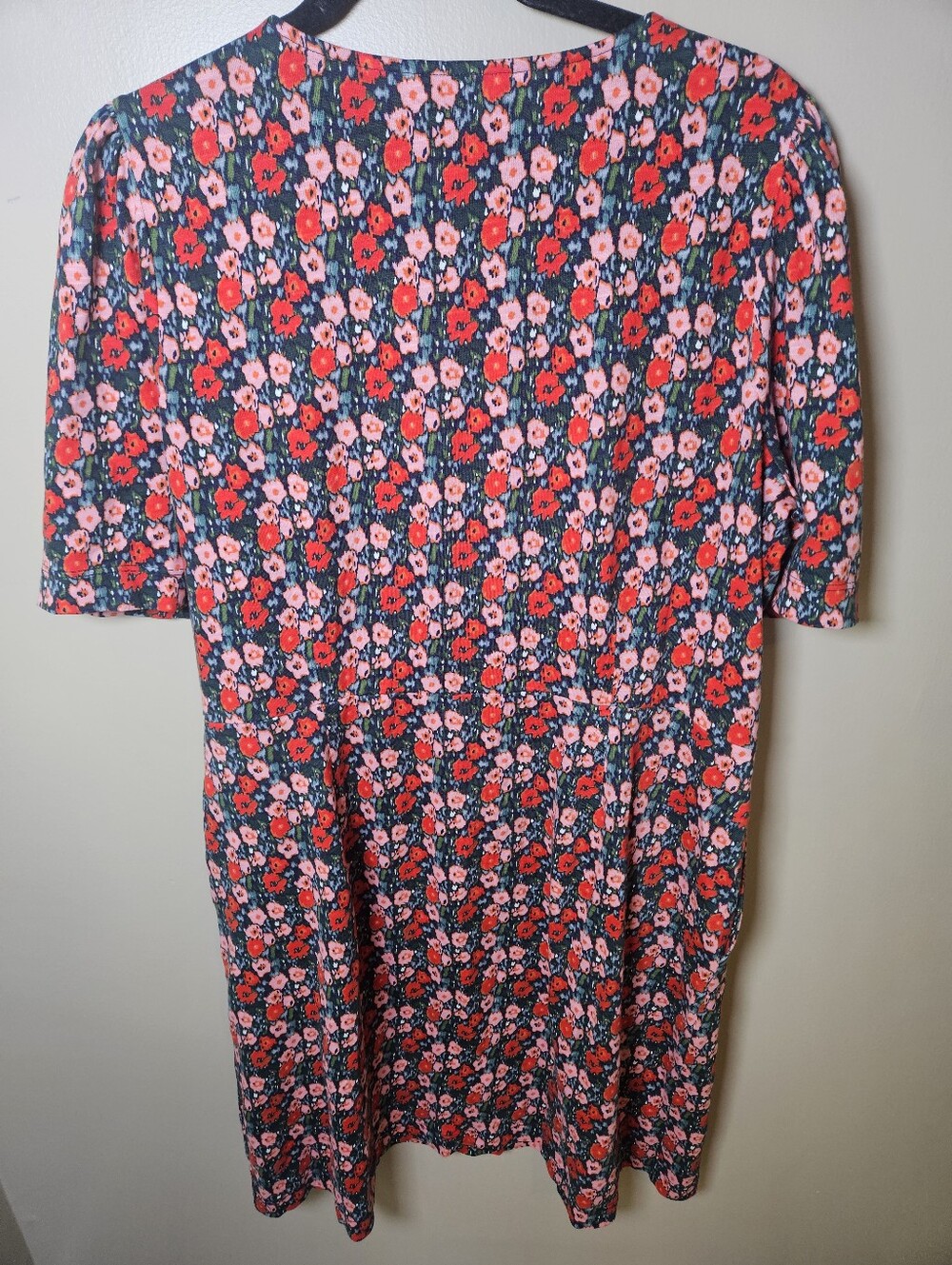 Boden Floral Sheath Cotton Midi Dress 16/18R XL Pockets Stretch Spring Summer - Picture 6 of 13